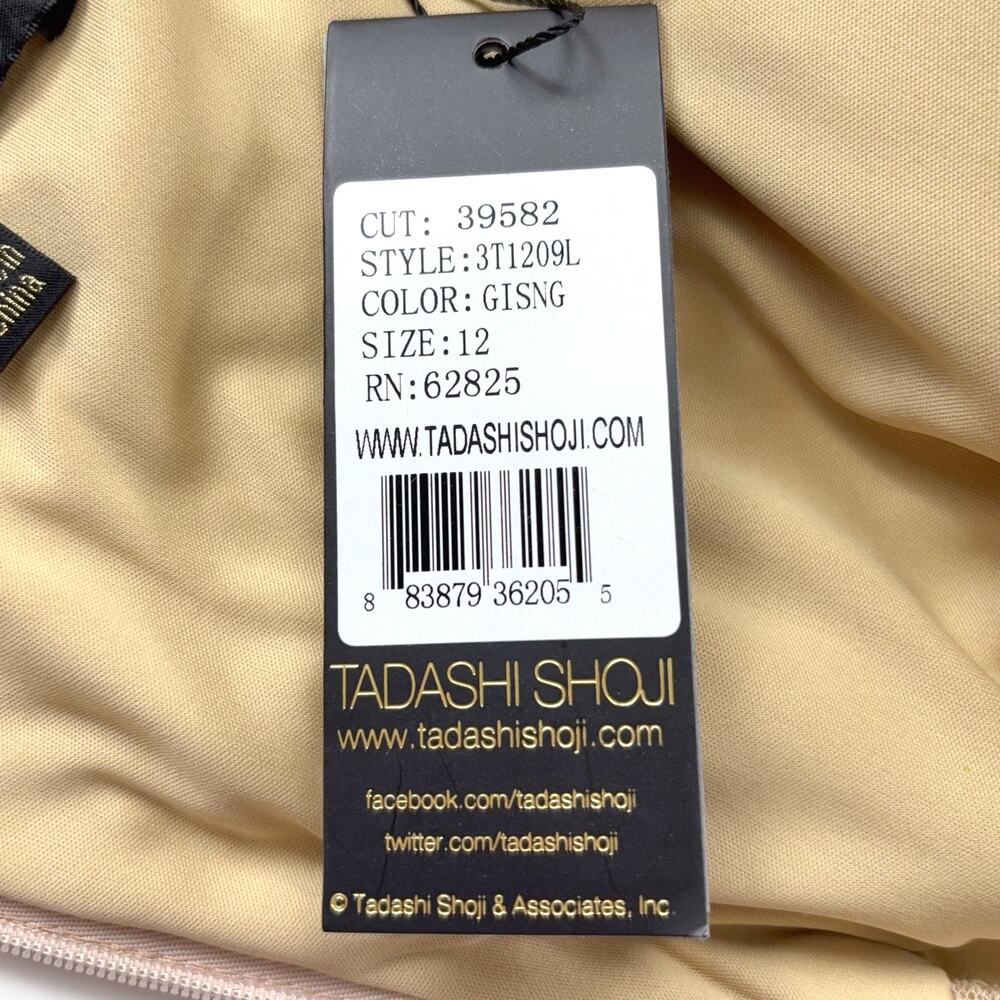 NWT Tadashi Shoji Paillette Embroidered Gown in Gisng Size 12 - Picture 10 of 16